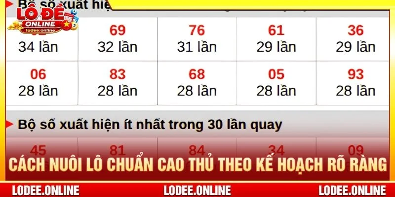 Cách nuôi lô chuẩn cao thủ theo kế hoạch rõ ràng