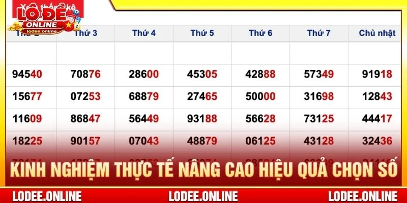 Kinh nghiệm thực tế nâng cao hiệu quả chọn số