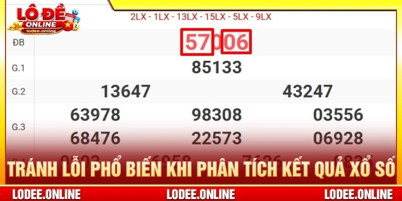 Tránh lỗi phổ biến khi phân tích kết quả xổ số